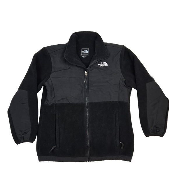 The North Face Fleece Jacket Full Zip Black Girls Size XL - Picture 1 of 5